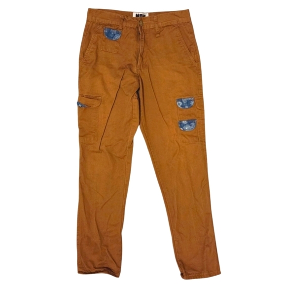 WON Woolf Originals New York Cargo Pants Men's 31 Streetwear Canvas Khaki Tan - Picture 1 of 8